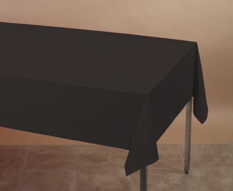 Black Plastic Table Cover | 54"x108"