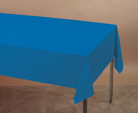 Blue Plastic Table Cover | 54"x108"