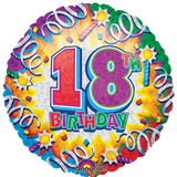 Multiple Designs - Foil Round Birthday Explosion Balloon | 18"