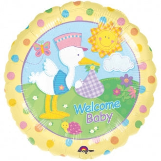 Foil Round  Welcome Baby Balloon |18"