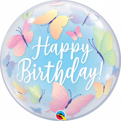 Bubble Message Birthday Butterflies Balloon | 22"