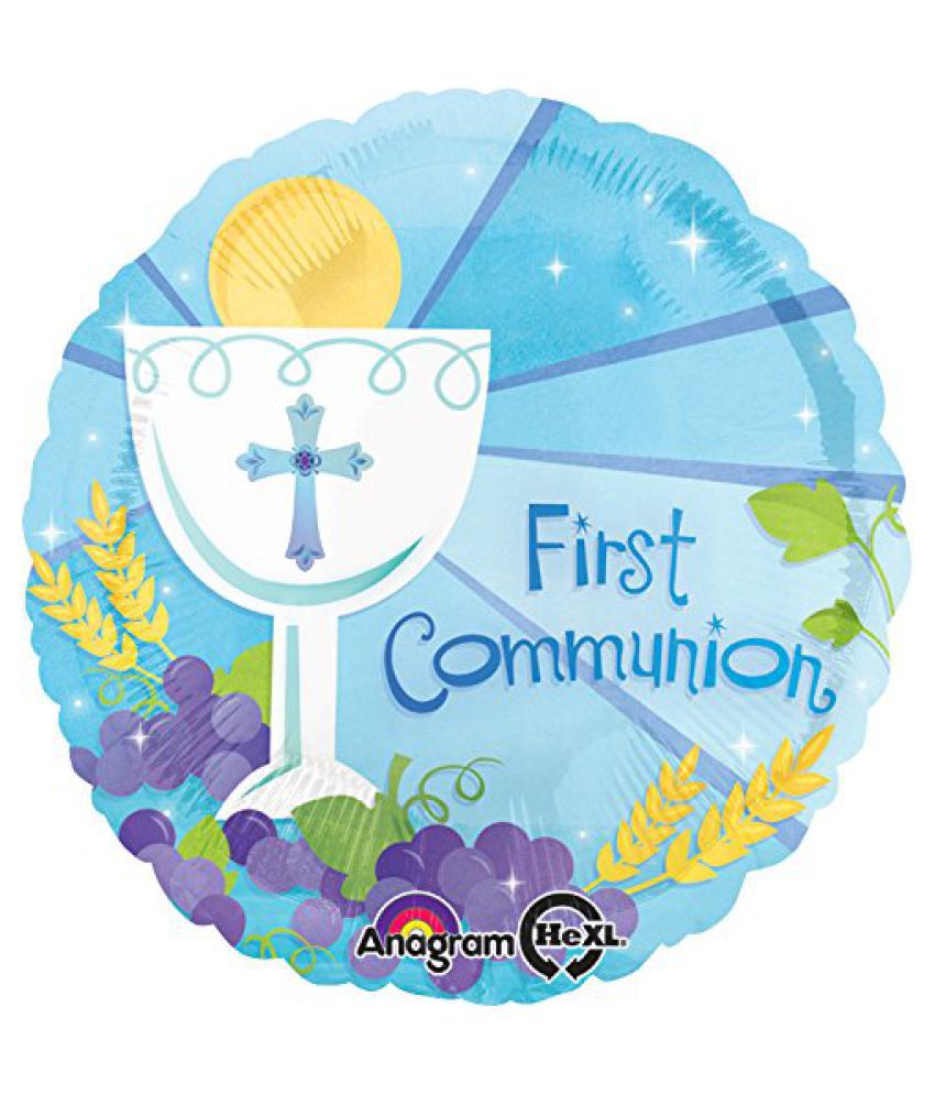 Blue First Communion Round Foil | 18