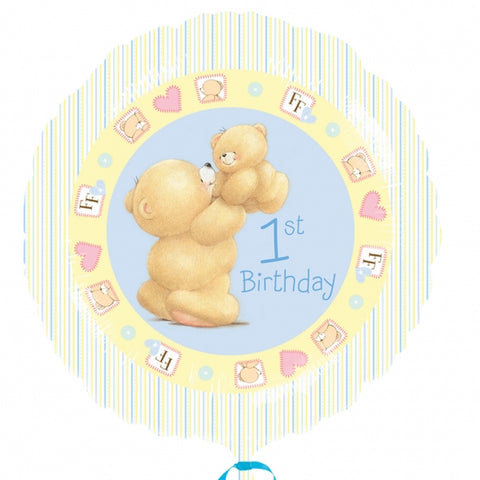 1st Birthday Forever Friends Foil Balloon | 18"