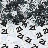 Multiple Numbers - Black & Silver 'Numbers' Birthday Confetti