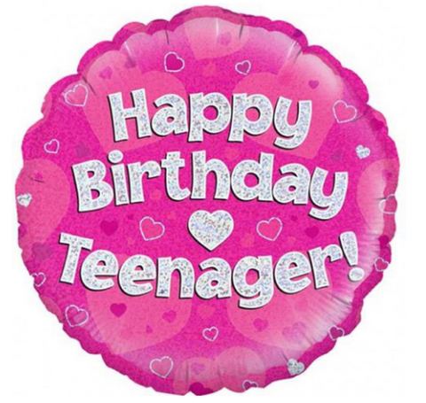 Happy Birthday Teenager Pink Foil Balloon  | 18" | S40