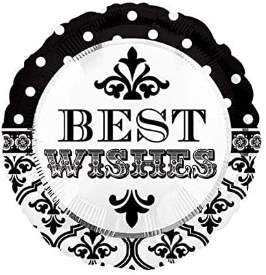 Best Wishes Damask Foil Balloon | 18"