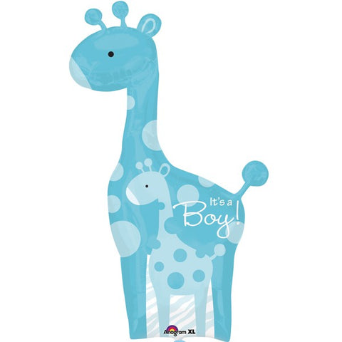 Foil Shape Giraffe & Baby Boy Balloons P35