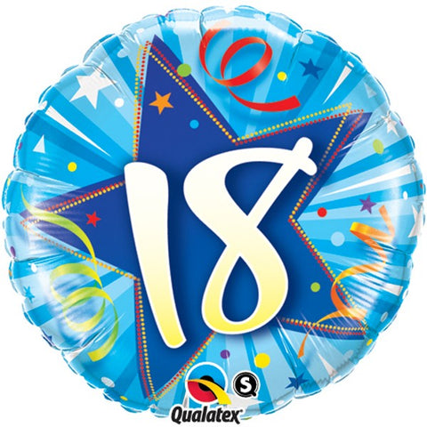 18th Birthday Blue Foil Balloon | S40