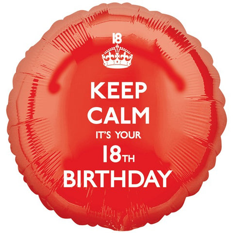 Keep Calm It's Your 18th Birthday Foil | 18" Round