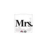 Mr, Mrs, & Options - Square Wedding Balloons | 18"