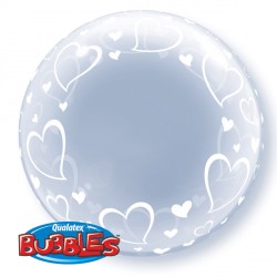 Bubble Deco Stylish Hearts Balloon | 24"