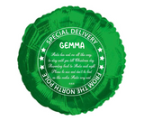 Special Delivery Green Round Foil Balloon | 18"
