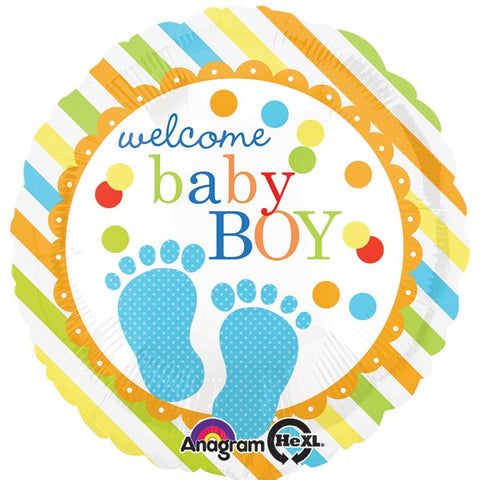 Welcome Baby Boy Foil Balloon | 18"