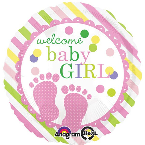 Welcome Baby Girl Foil Balloon | 18"