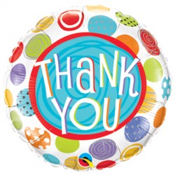 Thank You Patterned Dots Balloon | 18"
