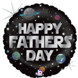 Foil Round Happy Father's Day Galactic Balloon |18"
