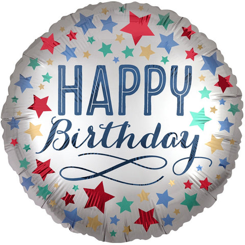 Starry Happy Birthday Foil Balloon | 18"