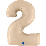 Foil Numbers Cream Balloons | 40"