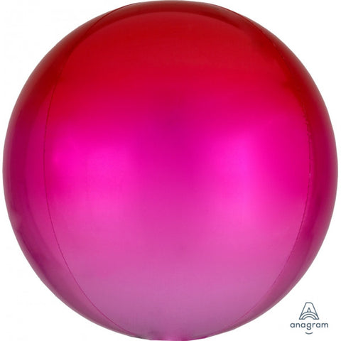 Red/Pink Ombre Orbz Balloon | 15"