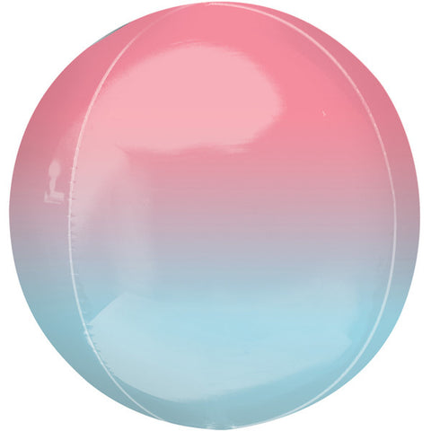 Coral/Blue Ombre Orbz Balloon | 15"