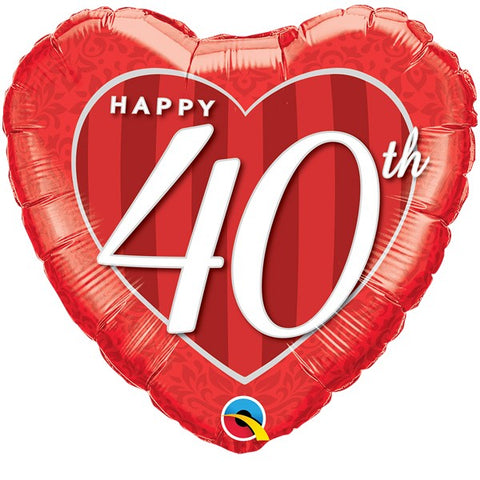 Happy 40th Anniversary Foil Balloon | 18"