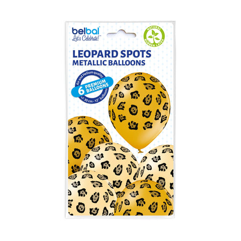 Latex PrePrinted Leopard Print Design | 12" | Pack of 6