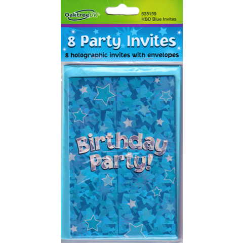 Party Invites - Blue