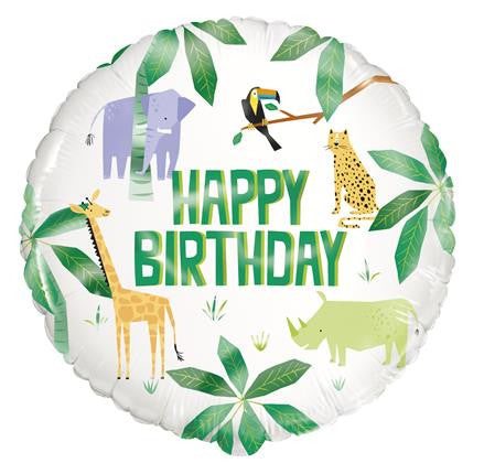 Safari Theme Happy Birthday Foil Balloon | 18"
