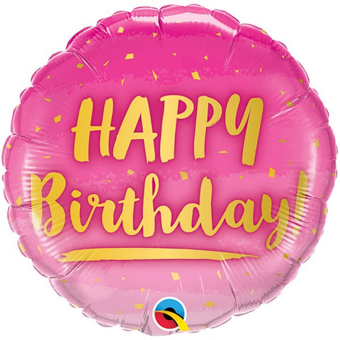 Pink Ombre Happy Birthday Foil Balloon | 18"