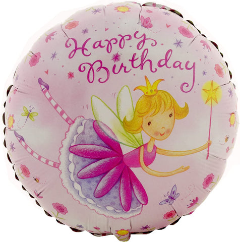 Garden Fairy Happy Birthday Foil Balloon  | 18" | S40