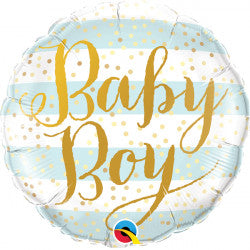 Baby Boy Stripes Foil Balloon | 18"
