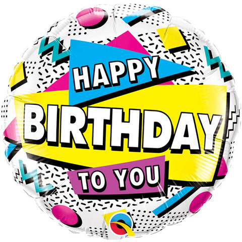 Retro Happy Birthday Foil Balloon | 18"