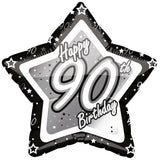Multiple Designs - Foil Star Black Milestone Birthday Balloons | 18"
