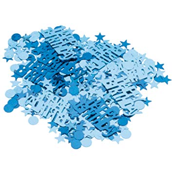 Blue Birthday Confetti