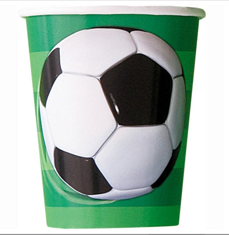 Football 9oz Cups | Pack of 8