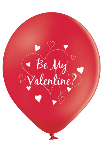 Latex Preprinted Be My Valentine Balloons | 12"| 10 Pack