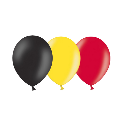 Black, Yellow & Red  Balloons - Belgium & Germany Flags