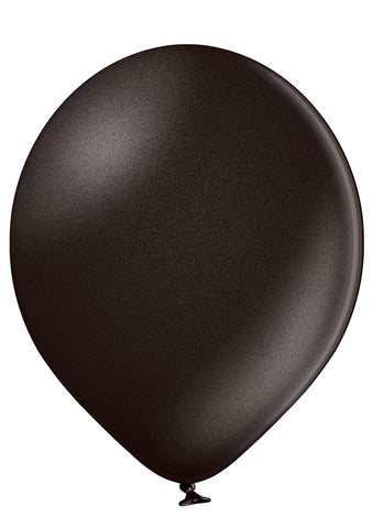 Latex Metallic Black Balloons | 12"