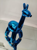 Medium Blue Balloon Giraffe Ornament