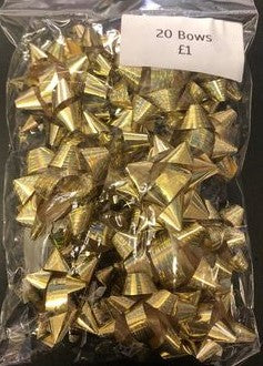 20 Gold Gift Wrapping Bows