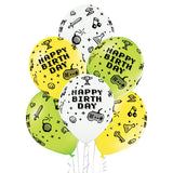 Latex Gaming Happy Birthday Balloons | 12" | Pack of 6
