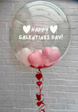 Galentines/Valentines Day Personalised Stuffed Clear Balloon