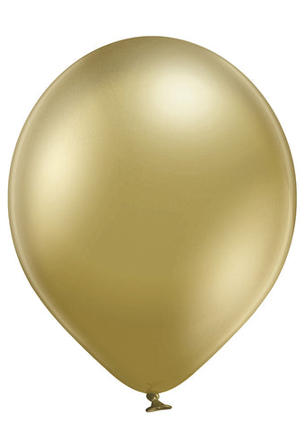 NEW! Glossy Chrome Gold Latex Balloons | Available in 12"