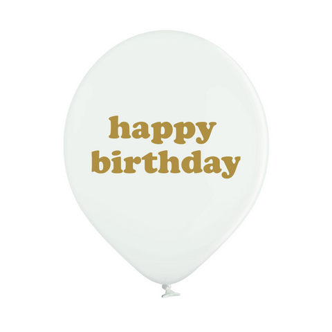 Happy Birthday Preprinted Latex Balloons | 12"| 10 Pack