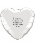Personalised Valentines Day Foil & Latex Heart Display | 36"