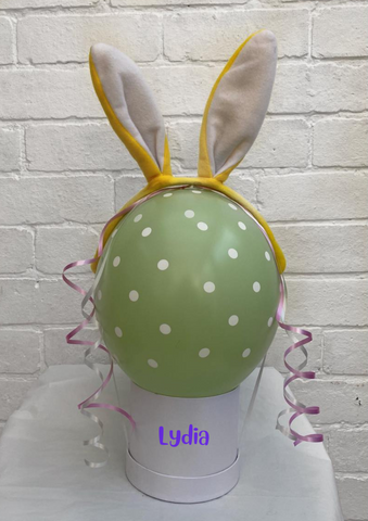 Easter Bunny Ears Personalised Hatbox Box