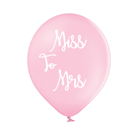 Latex Preprinted Miss to Mrs Balloons | 12" | 10 Pack