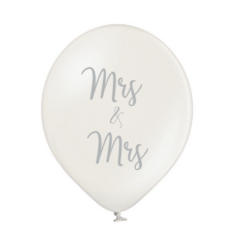 Latex Preprinted Mrs & Mrs Balloons | 12"