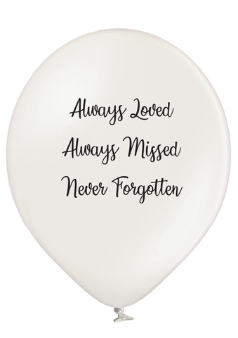 Latex Preprinted Never Forgotten Balloons | 12"