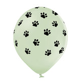 Latex Pastel Paw Print Balloons | 12" | Pack of 6
